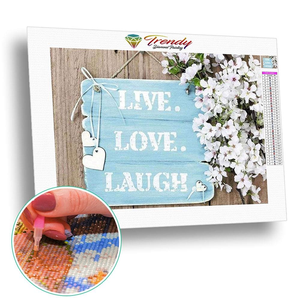 Live Love Laugh ! | Toile de diamant - Fleur Fleur et plante Produit