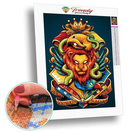 Logo prédateurs | Tableau de diamant - Animaux Lion Produit