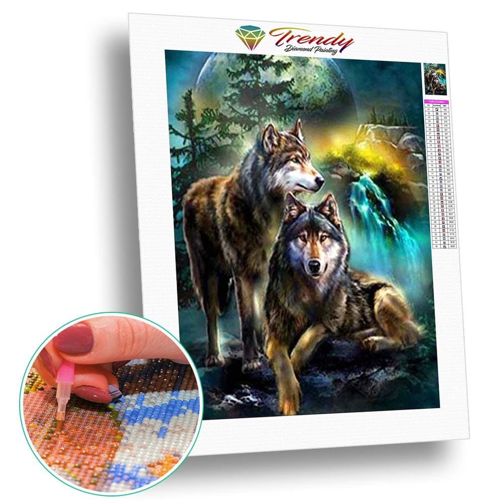 Loup de forêt | Diamond Painting - Animaux Chien Loup Produit