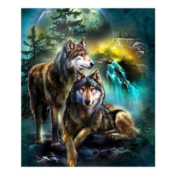 Loup de forêt | Diamond Painting - Animaux Chien Loup Produit