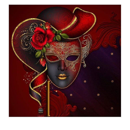 Magnifique masque de carnaval | Broderie point de diamant - Portrait Produit