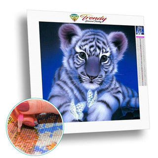 Magnifique tigre au profond regard | Broderie diamant - Animaux Produit Tigre