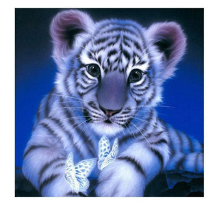 Magnifique tigre au profond regard | Broderie diamant - Animaux Produit Tigre