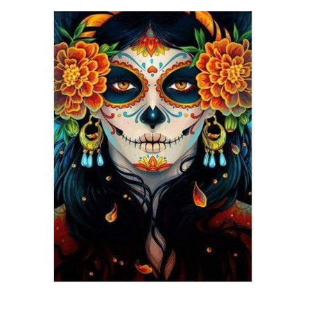 Maquillage jour des morts mexicain | Toile de diamant - Gothic Portrait Produit