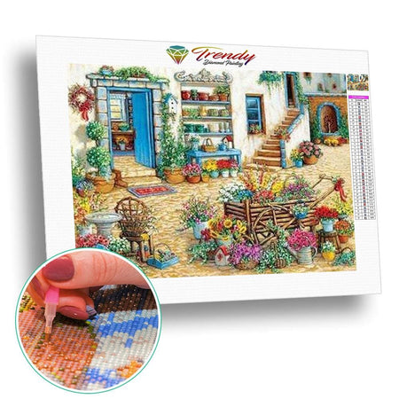 Multi paysages dantan - modèle M010 | Broderie diamant kit complet - Au village Paysage Printemps Produit Été