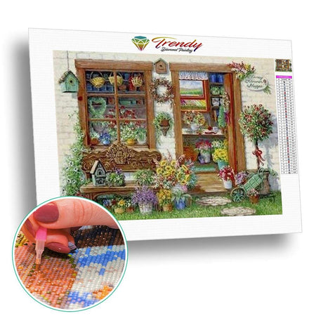 Multi paysages dantan - modèle M013 | Broderie diamant kit - Au village Paysage Printemps Produit Été
