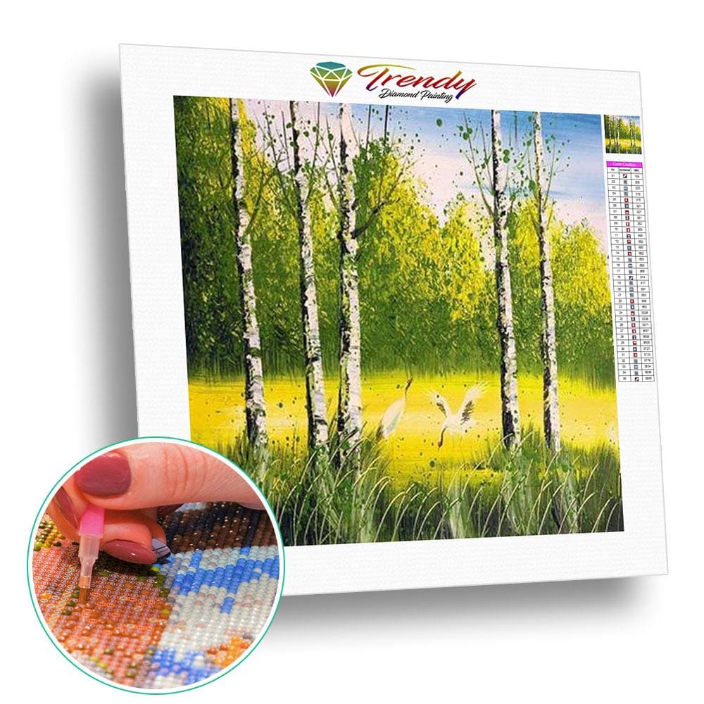 Nature 4 saisons - modèle M002 | Kit broderie - Automne Hiver Paysage Printemps Produit