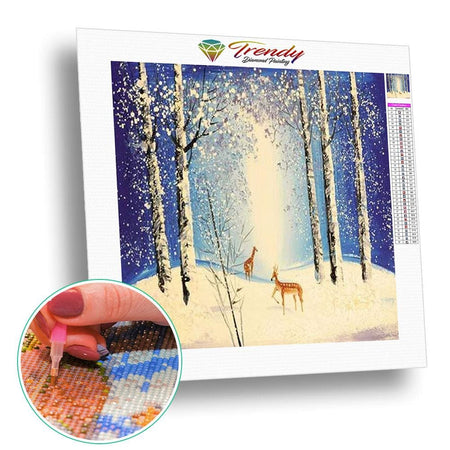 Nature 4 saisons - modèle M003 | Diamond painting kit - Automne Hiver Paysage Printemps Produit