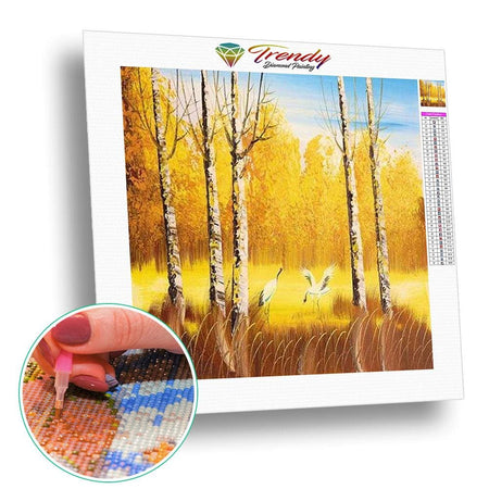 Nature 4 saisons - modèle M004 | Broderie diamant - Automne Hiver Paysage Printemps Produit