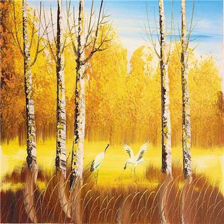 Nature 4 saisons - modèle M004 | Broderie diamant - Automne Hiver Paysage Printemps Produit