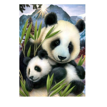 Panda trop choux | Broderie diamant complet - Animaux Panda Produit