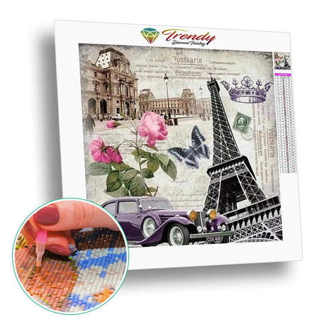Paris pour toujours - modèle M004 | Tableau diamant - En ville Paysage Produit