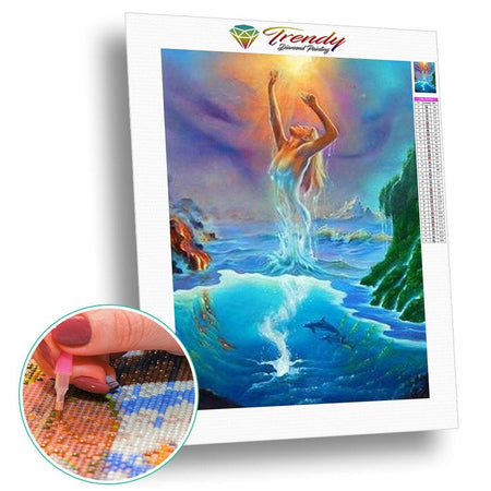 Paysage romantique - modèle M004 | Broderie diamant kit complet - Animaux Cheval En forêt Paysage Produit