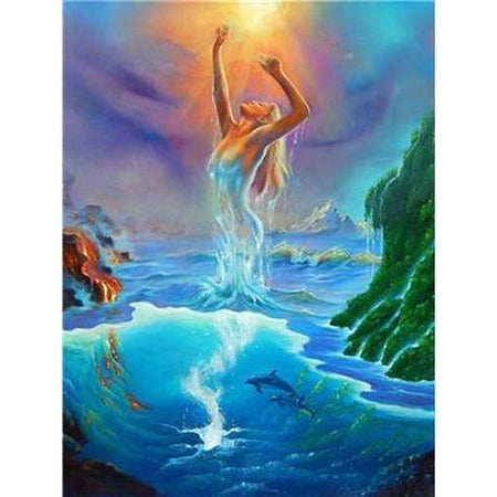 Paysage romantique - modèle M004 | Broderie diamant kit complet - Animaux Cheval En forêt Paysage Produit