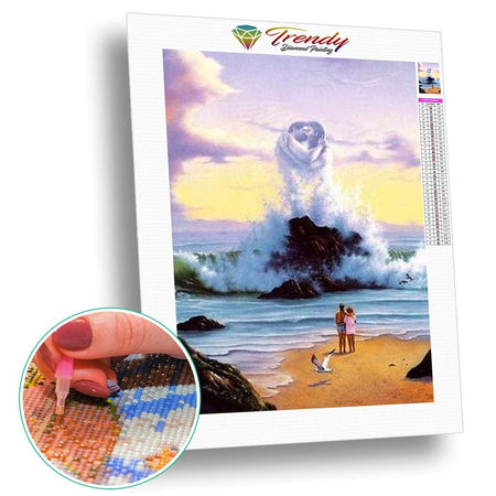 Paysage romantique - modèle M006 | Kit de broderie de diamant - Animaux Cheval En forêt Paysage Produit