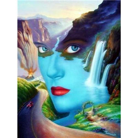 Paysage romantique - modèle M007 | Broderie diamant kit - Animaux Cheval En forêt Paysage Produit