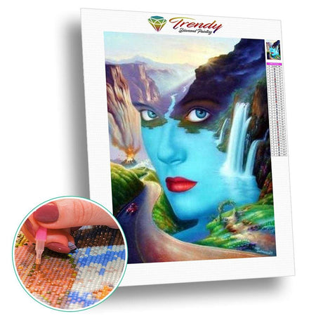 Paysage romantique - modèle M007 | Broderie diamant kit - Animaux Cheval En forêt Paysage Produit