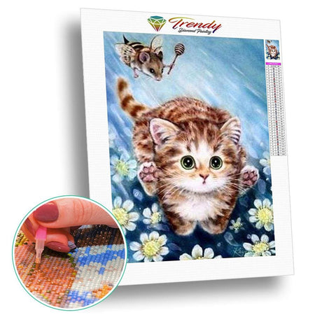Petit chat innocent - modèle M002 | Caneva diamant - Animaux Chat Produit