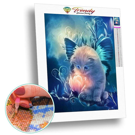 Petit chaton curieux | Kit broderie diamant - Animaux Chat Produit