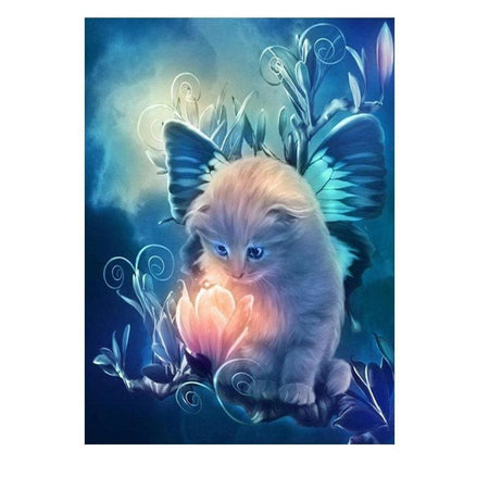 Petit chaton curieux | Kit broderie diamant - Animaux Chat Produit