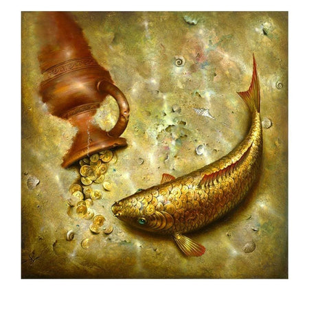 Poisson gardien du trésor | Toile de diamant - Animaux Poisson Produit