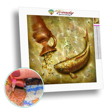 Poisson gardien du trésor | Toile de diamant - Animaux Poisson Produit