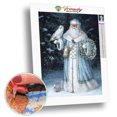 Portrait du Père Noël - modèle M003 | Peinture diamant - Noël Portrait Produit