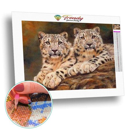 Portraits de fauves sauvages - modèle M001 | Caneva diamant - Animaux Autres animaux Léopard Produit