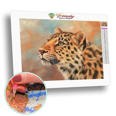Portraits de fauves sauvages - modèle M004 | Peinture diamant - Animaux Autres animaux Léopard Produit