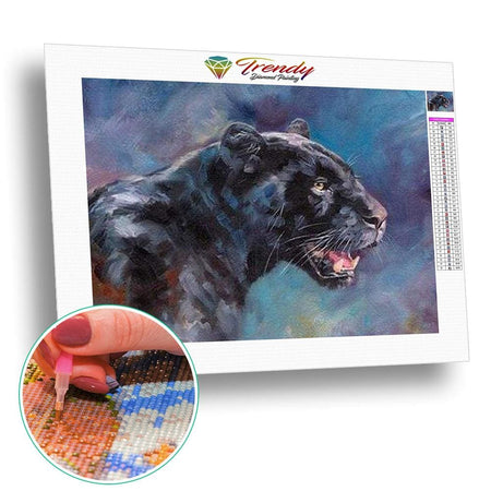 Portraits de fauves sauvages - modèle M005 | Broderie de diamant - Animaux Autres animaux Léopard Produit