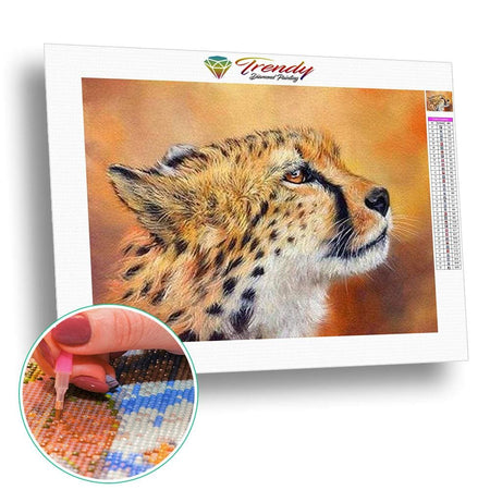 Portraits de fauves sauvages - modèle M006 | Diamond painting complet - Animaux Autres animaux Léopard Produit