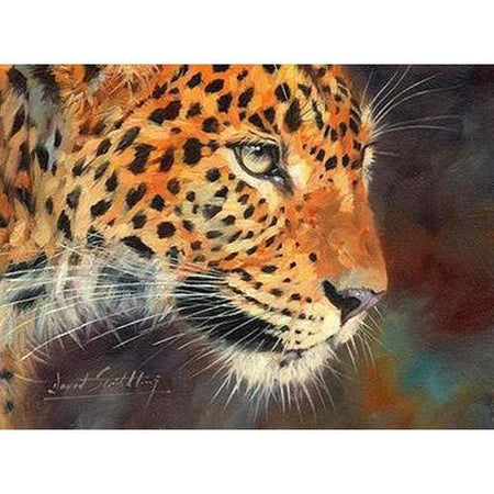 Portraits de fauves sauvages - modèle M009 | Diamond painting grand format - Animaux Autres animaux Léopard Produit