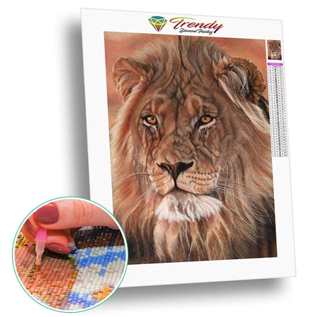 Portraits de lions - modèle M003 | Broderie de diamant - Animaux Lion Produit