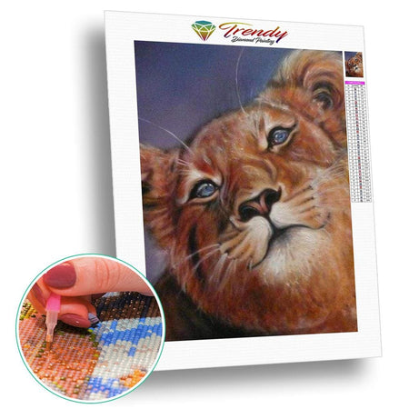 Portraits de lions - modèle M004 | Diamond painting complet - Animaux Lion Produit