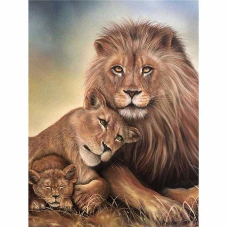 Portraits de lions - modèle M005 | Toile de diamant - Animaux Lion Produit