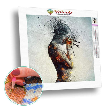 Portraits explosion - modèle M001 | Broderie diamant toile entière - Portrait Produit