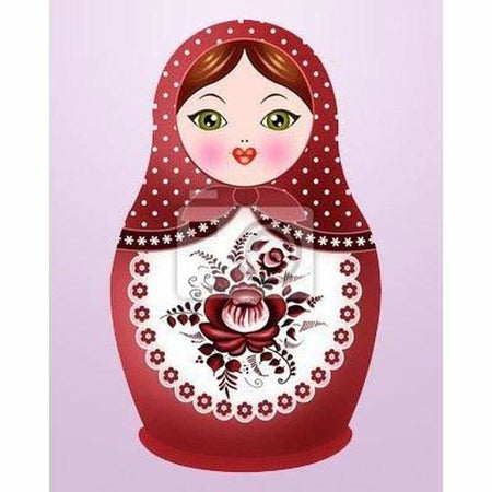Poupée gigogne russe - modèle M003 | Broderie diamant complet - Dessin Dessin crayon Produit