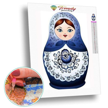 Poupée gigogne russe - modèle M004 | Kit de broderie de diamant - Dessin Dessin crayon Produit