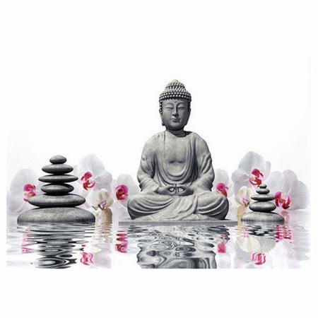 Relaxant Bouddha - modèle M001 | Diamond painting complet - Bouddhisme Bouddhisme et Hindouisme Produit Religion Zen