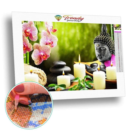 Relaxante orchidées - modèle M002 | Diamond painting grand format - Fleur Fleur et plante Produit Zen