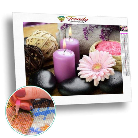 Relaxante orchidées - modèle M003 | Diamond Painting - Fleur Fleur et plante Produit Zen