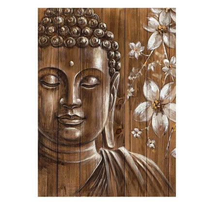 Représentation Bouddha sur planche | Broderie diamant - Bouddhisme Bouddhisme et Hindouisme Produit Religion Zen