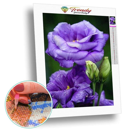 Rose bleuté | Diamond painting complet - Fleur Fleur et plante Produit