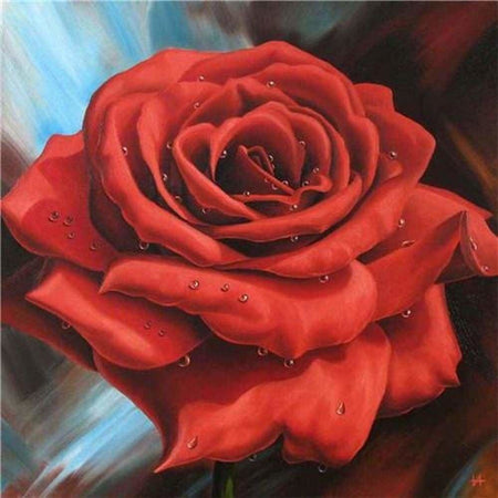 Rose rouge - modèle M002 | Kit de broderie de diamant - Fleur Fleur et plante Produit