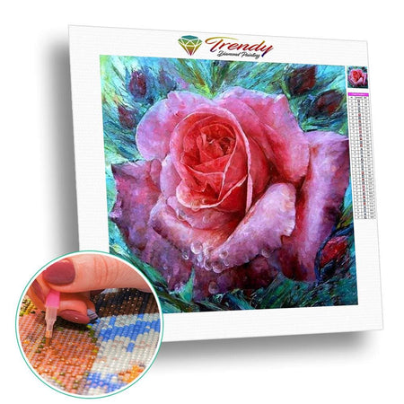 Rose rouge - modèle M003 | Broderie diamant kit - Fleur Fleur et plante Produit