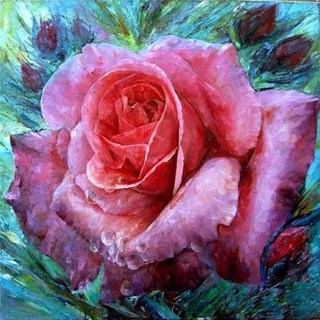 Rose rouge - modèle M003 | Broderie diamant kit - Fleur Fleur et plante Produit