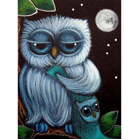 Roudoudou les hiboux - modèle M002 | Kit de broderie de diamant - Animaux Oiseau Produit