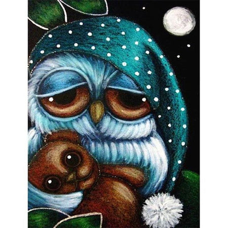 Roudoudou les hiboux - modèle M010 | Toile diamant - Animaux Oiseau Produit