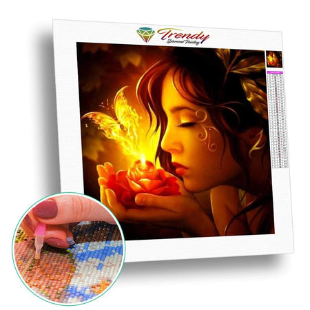 Senteur papillon | Diamond painting grand format - Animaux Papillon portrait Produit