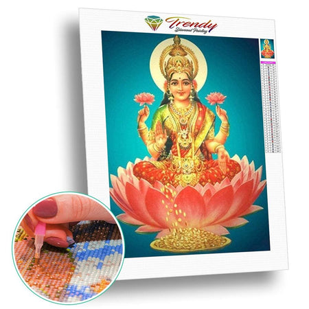 Shiva méditant dans une fleur de lotus | Kit broderie diamant - Bouddhisme et Hindouisme Hindouisme Produit Religion